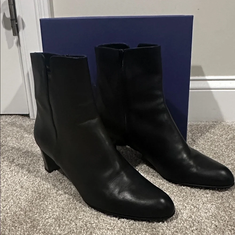 Stuart Weitzman Black Bootie Sz 11.5 - Picture 3 of 7